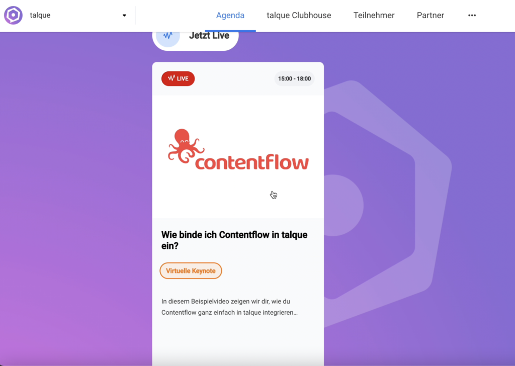 Contentflow talque Integration Anleitung